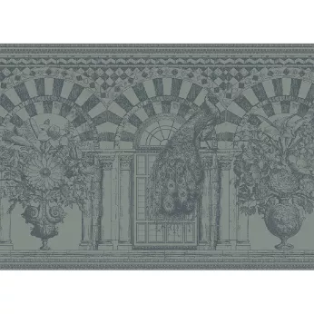 Tischset reine baumwolle fleckenschutz jacquard-muster grau Arcades cendre