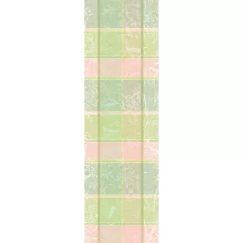 Tischläufer reine baumwolle jacquard-muster rosa grün Mille printemps eclosion