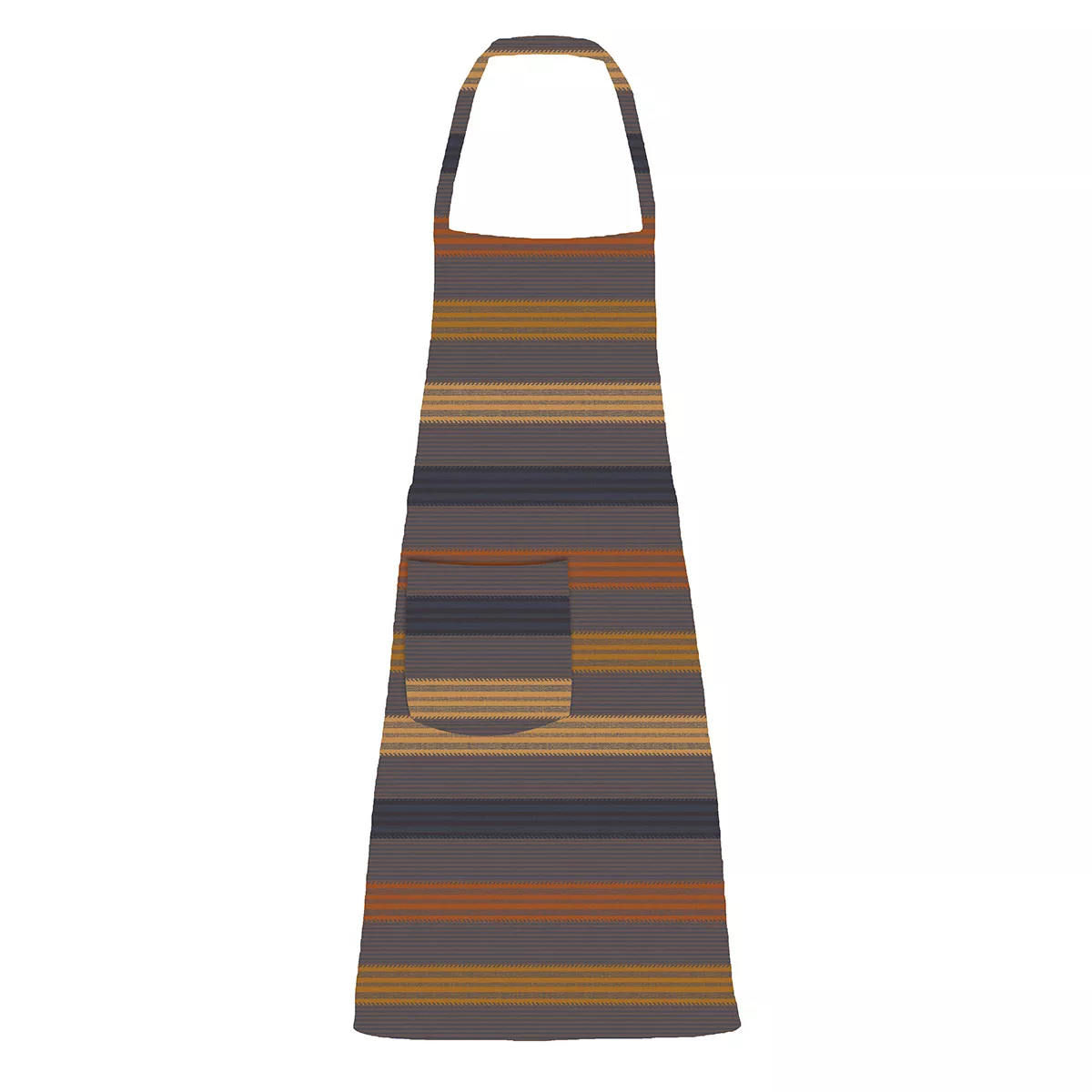 Schürze reine baumwolle beschichtet jacquard-muster kastanienbraun braun Mille bambous onyx