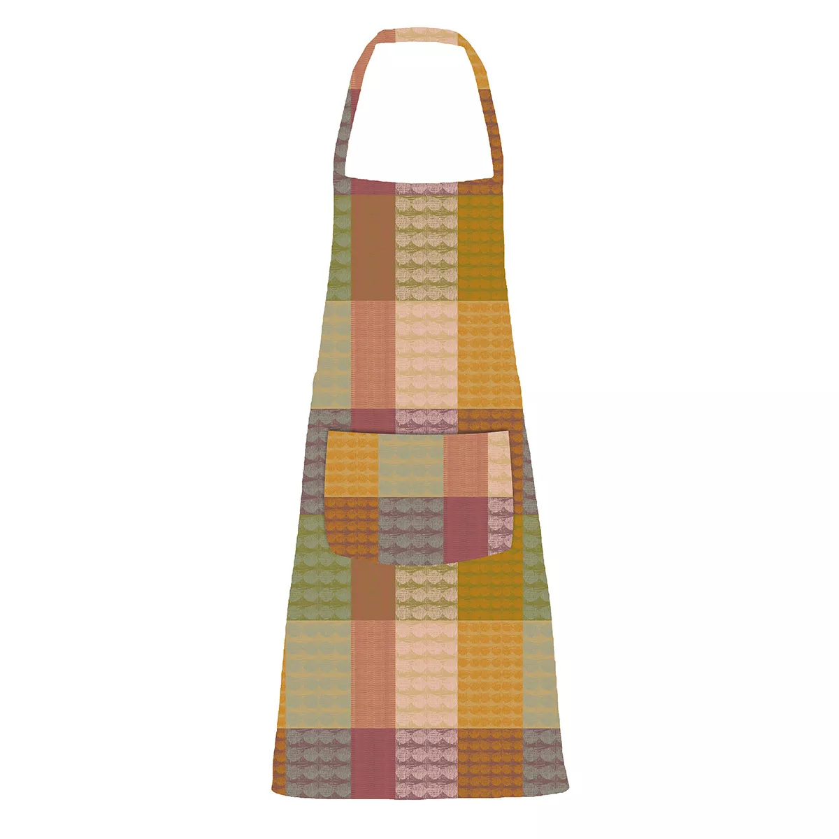 Schürze reine baumwolle beschichtet jacquard-muster orange grün Mille halos prunus