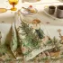 Serviette halbleinen vorgewaschen 150 g/m² bedruckt beige grün Noel vintage dore