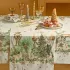 Tischläufer halbleinen vorgewaschen 150 g/m² bedruckt grün beige Noel vintage dore