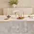 Tischläufer reine baumwolle jacquard-muster beige Mille hortensias naturel