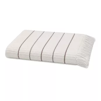 Badetuch reine baumwolle 580 g/m² tissé teint rayé violett Farniente violine