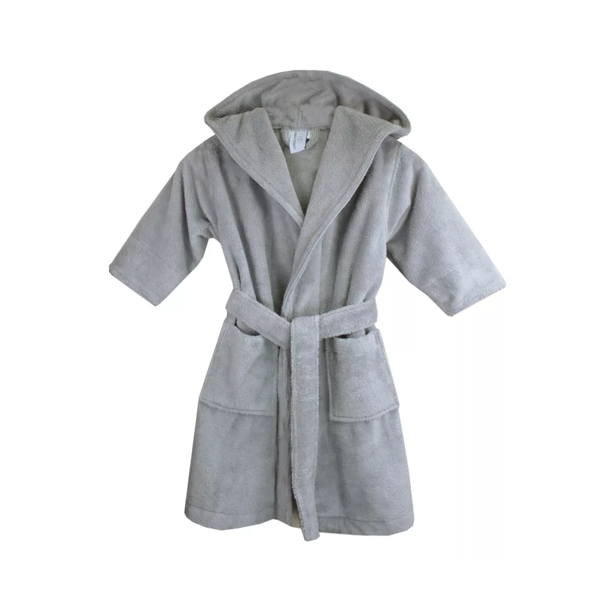 Bademantel baumwollmischung 300 g/m² uni grau Teddy perle