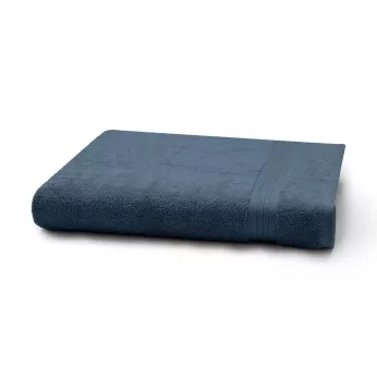 Badetuch reine baumwolle 550 g/m² uni blau Elea bleu ardoise