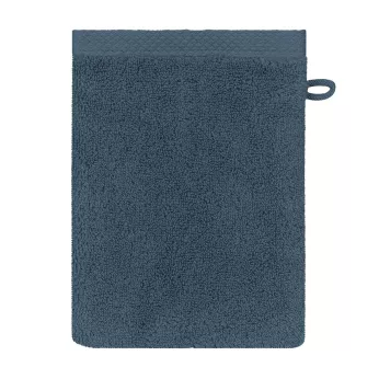 Waschandschuhe reine baumwolle 550 g/m² uni blau Elea bleu ardoise