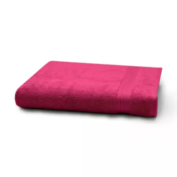 Badetuch reine baumwolle 550 g/m² uni rosa Elea fuchsia