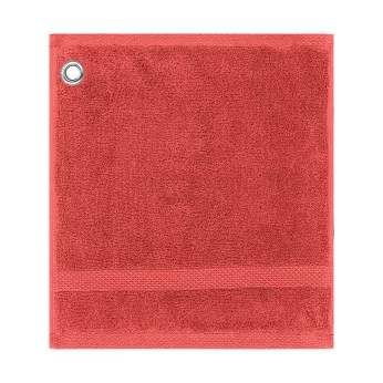 Waschlappen mit Ösen reine baumwolle 550 g/m² uni rosa Elea corail