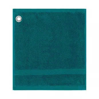 Waschlappen mit Ösen reine baumwolle 550 g/m² uni grün Elea emeraude