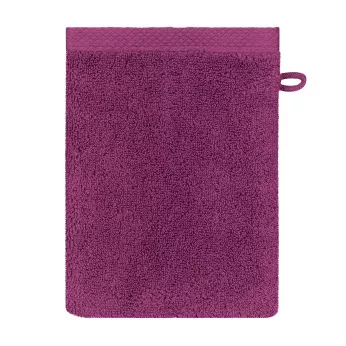 Waschandschuhe reine baumwolle 550 g/m² uni violett Elea raisin