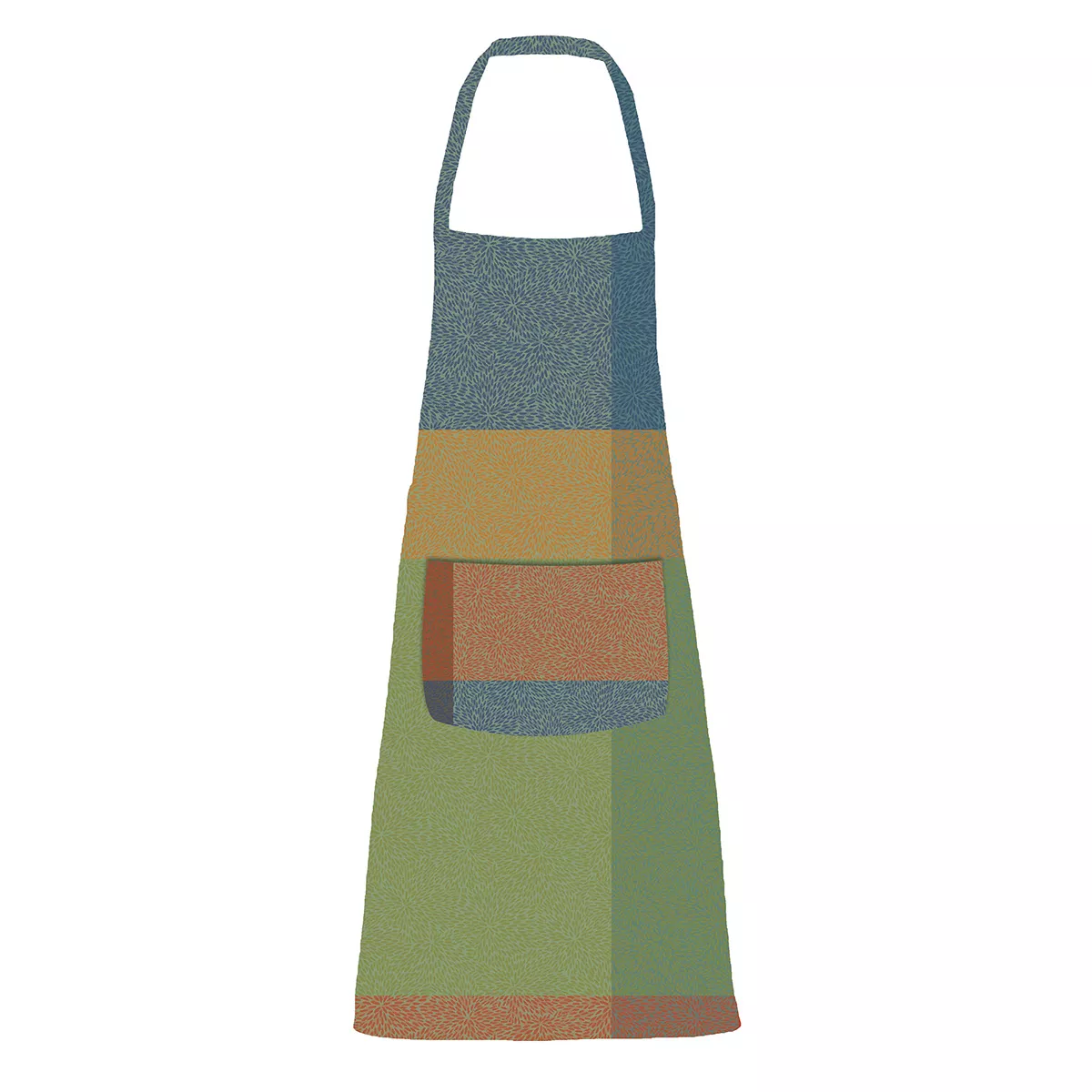 Schürze reine baumwolle beschichtet 220 g/m² jacquard-muster orange grün Mille baies shetland