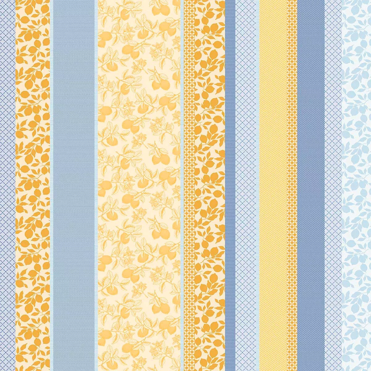 Massanfertigung reine baumwolle 220 g/m² jacquard-muster blau gelb Mille citrons provence