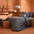 Bettwäsche set baumwollsatin 115 g/m² bedruckt grau braun Tressages quartz