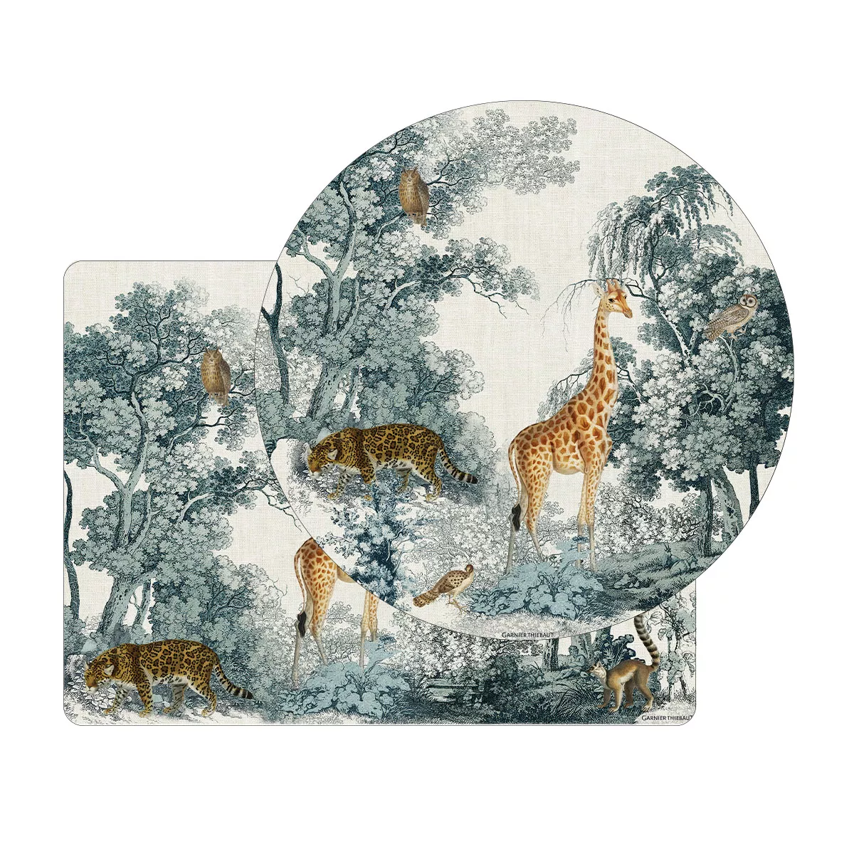 Tischset vinyl 860 g/m² bedruckt blau beige Utopie encre
