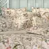 Kopfkissenbezug baumwollsatin bedruckt rosa beige grün Prairie legere beige