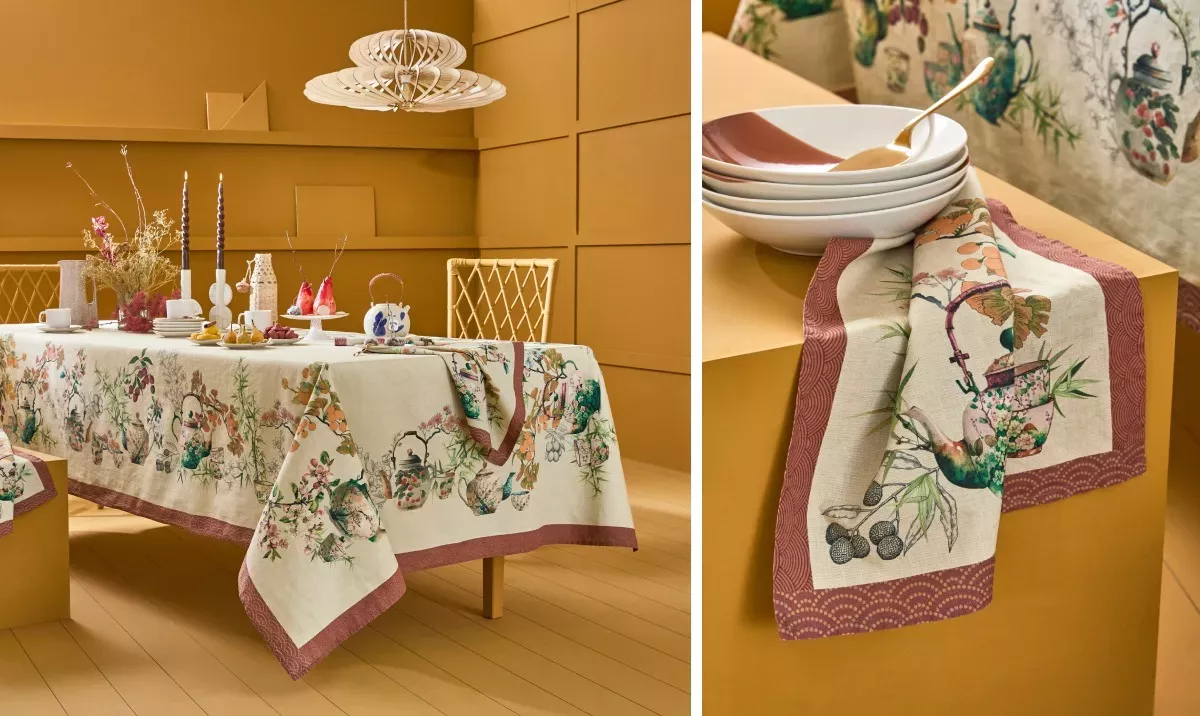 Mille théières rouille Tischdecke, Garnier Thibaut